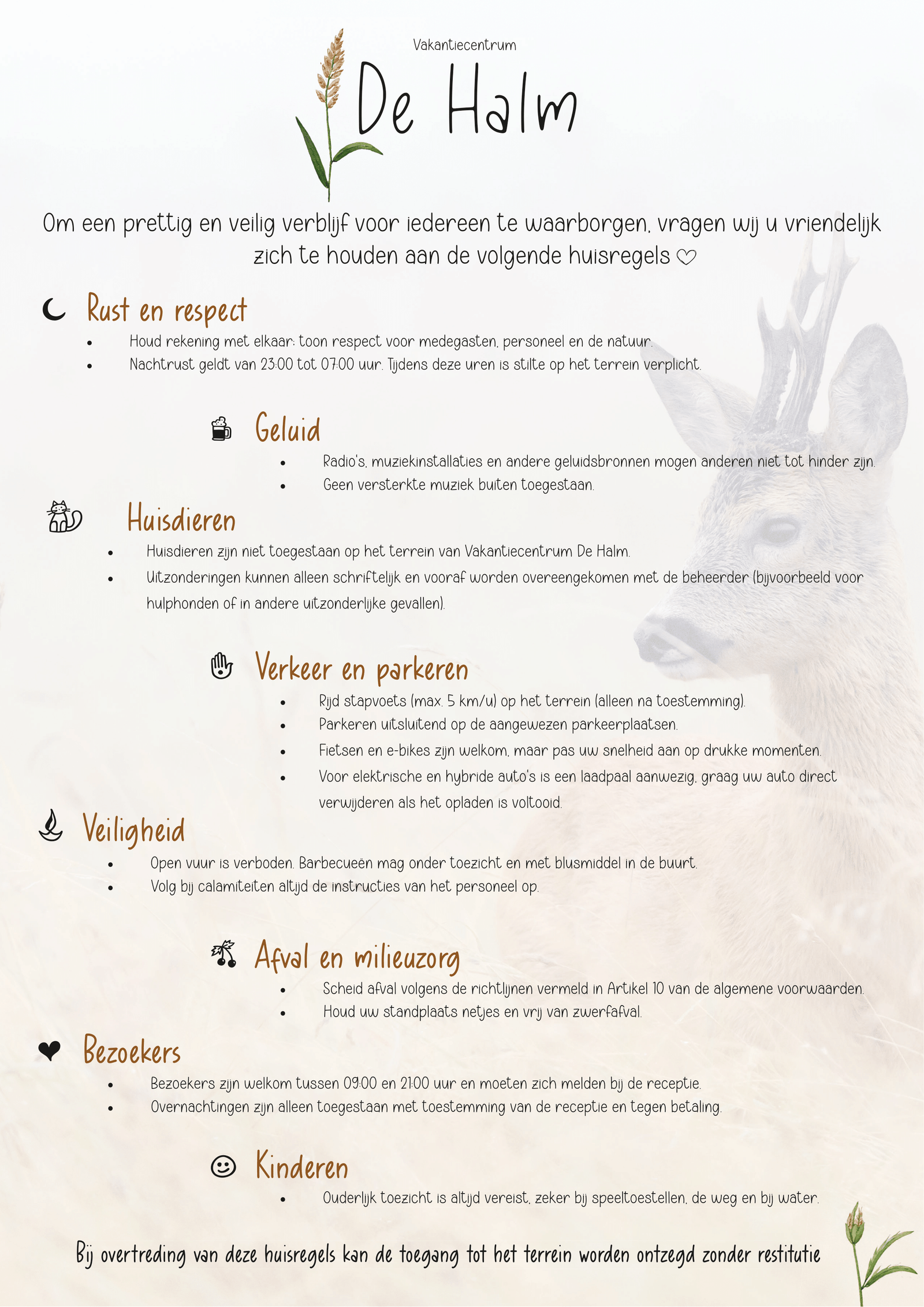 Media De Halm Huisregels 1